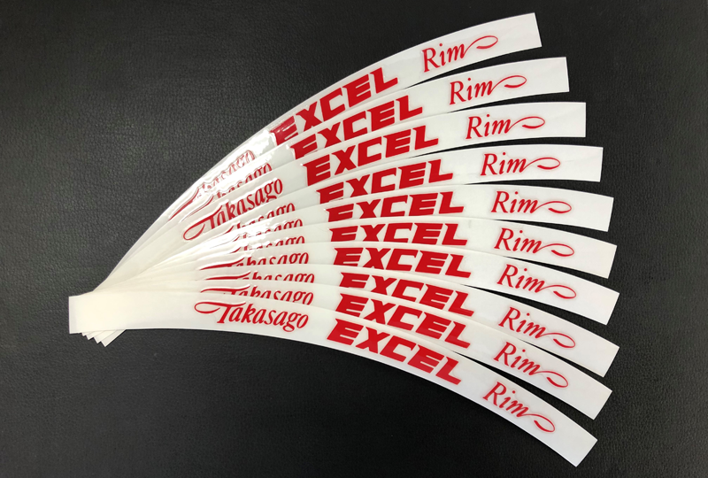 Excel Transfer Stickers in Red