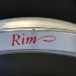 BL632 16.5x3.50 Silver 32H rim with ding on edge and minor anodizing flaw